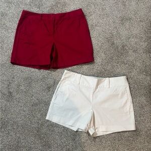 Ann Taylor Hot Pink and White Shorts